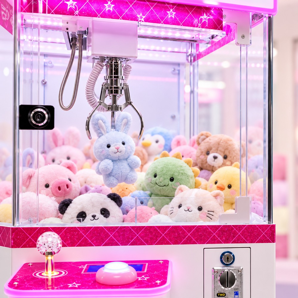 The steel claw lifting a plush